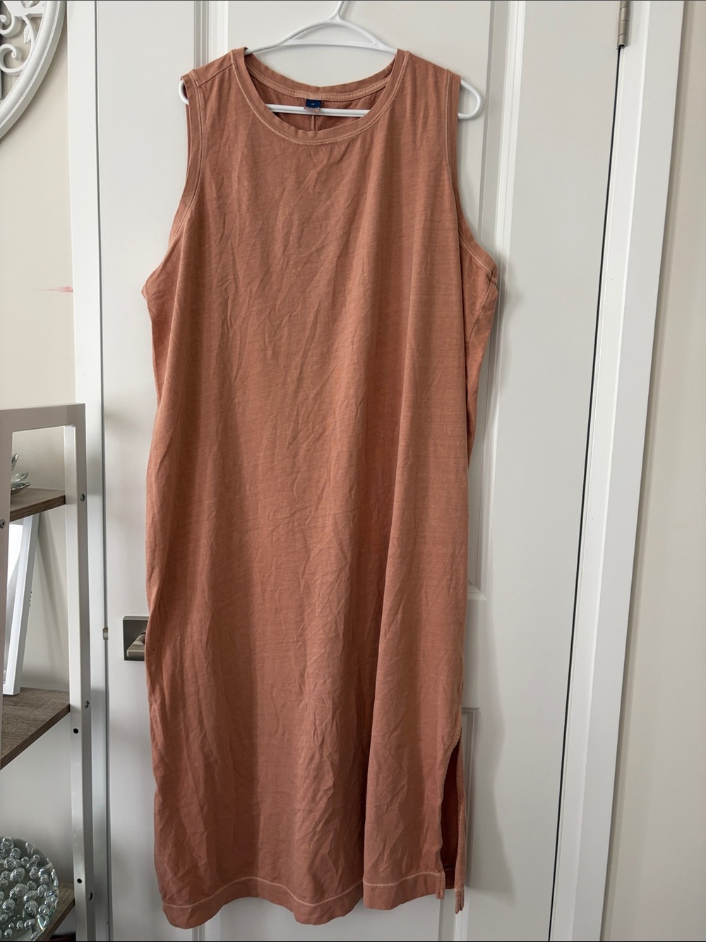 Old Navy Sleeveless Midi Dress in Rust